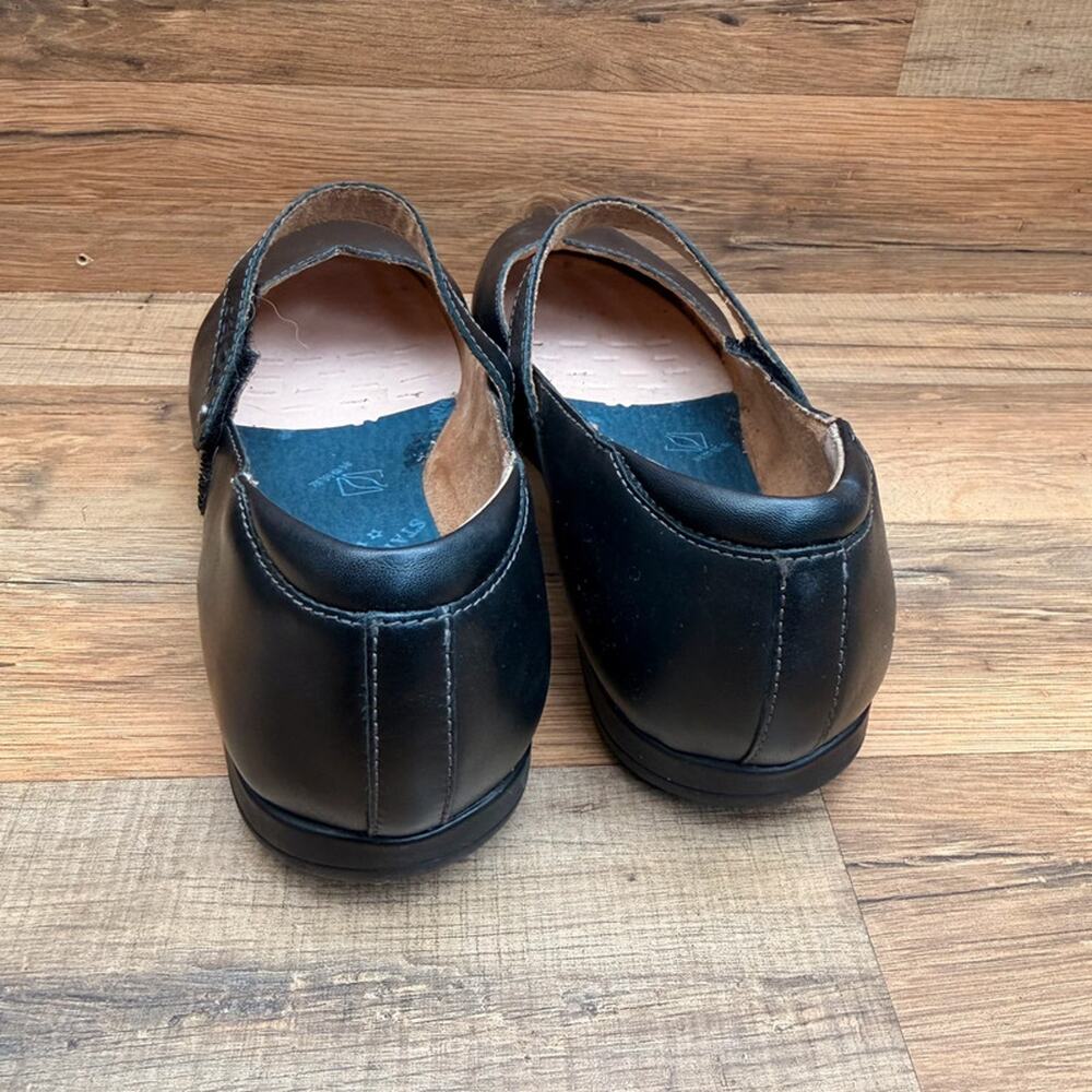 Taos Wo's Size 11 Black Leather Mary Jane Shoes Strap Comfort Walking Orthopedic - Picture 4 of 8